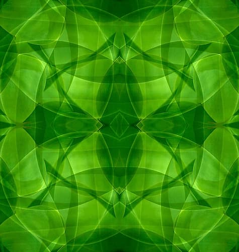 Green kaleidoscope abstract Art Print by Jaynes Gallery